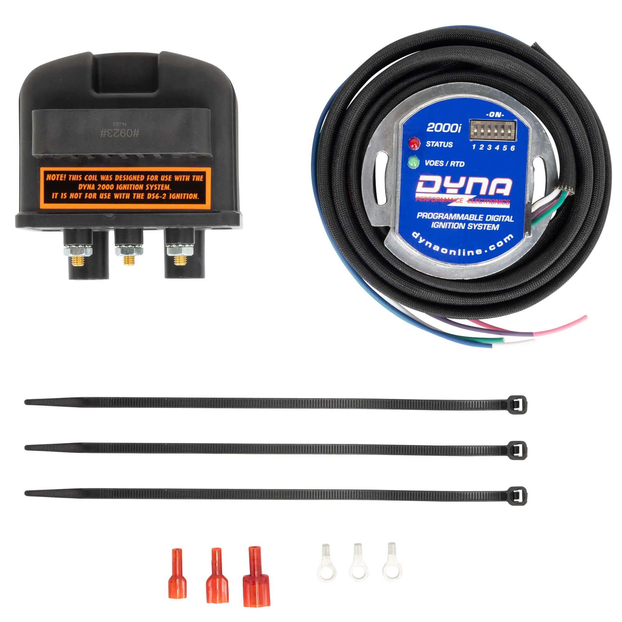 2000I PC Programmable Electronic Ignition Kit for Harley-Davidsons - Includes Module and DC-6-5 Twin Fire II Mini Coil