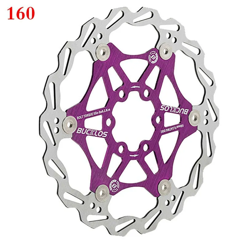 2PC BUCKLOS Bicycle Disc Brake 160/180/203 bike Floating Rotors Stainless Steel Mountain Bike Brake Rotor Mtb rotors Part 1PC