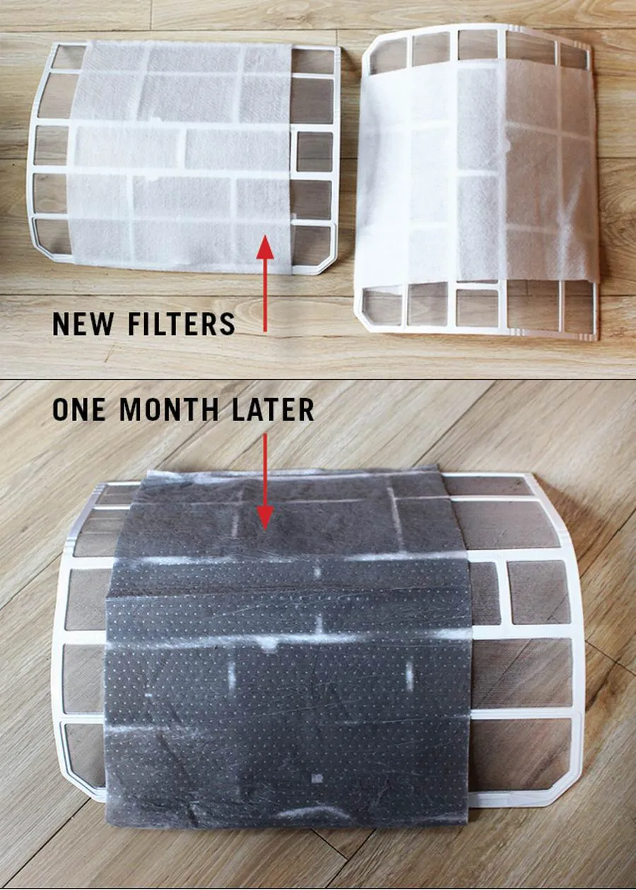 [2pc/Pack] Ikin Aircon Filter Sheet Air Con AC Cotton Cleaning Cloth Net Air Purifier PM2.5 Air Conditioner Anti-Dust