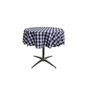 42" ROUND TABLECLOTH POLYESTER CHECKERED