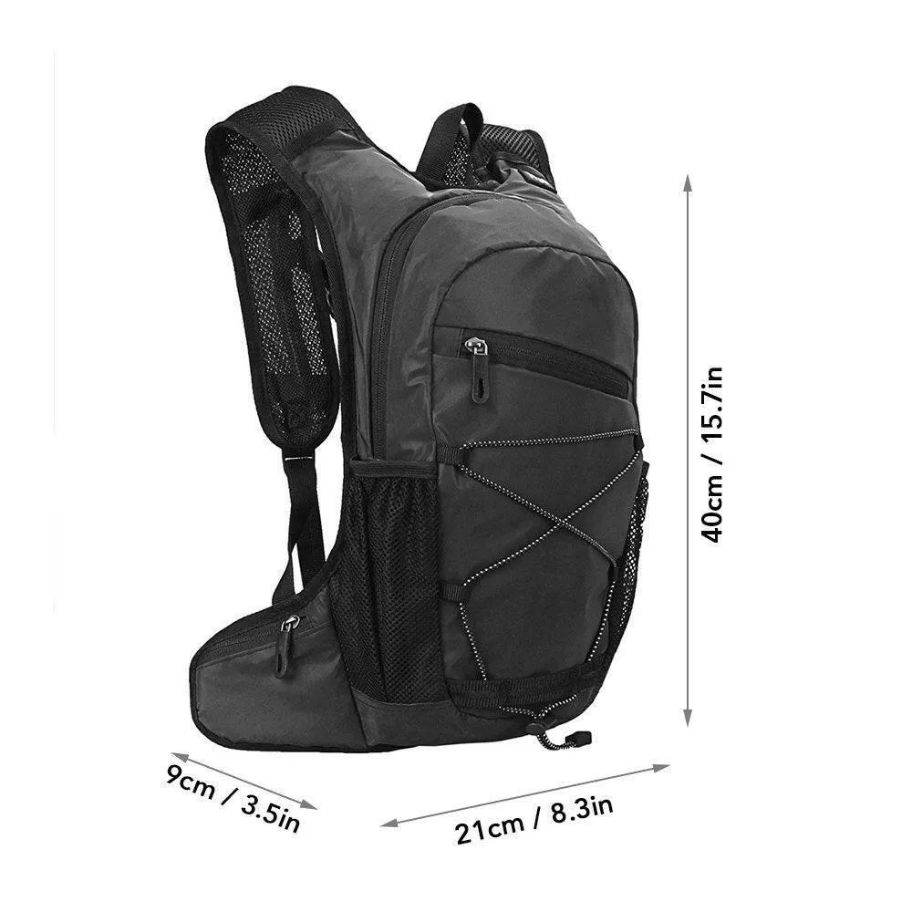 8L High Visibility Reflective Cycling Hydration Backpack Outdoor Sports Running Hiking Backpack Travel Daypack Shoulder Bag