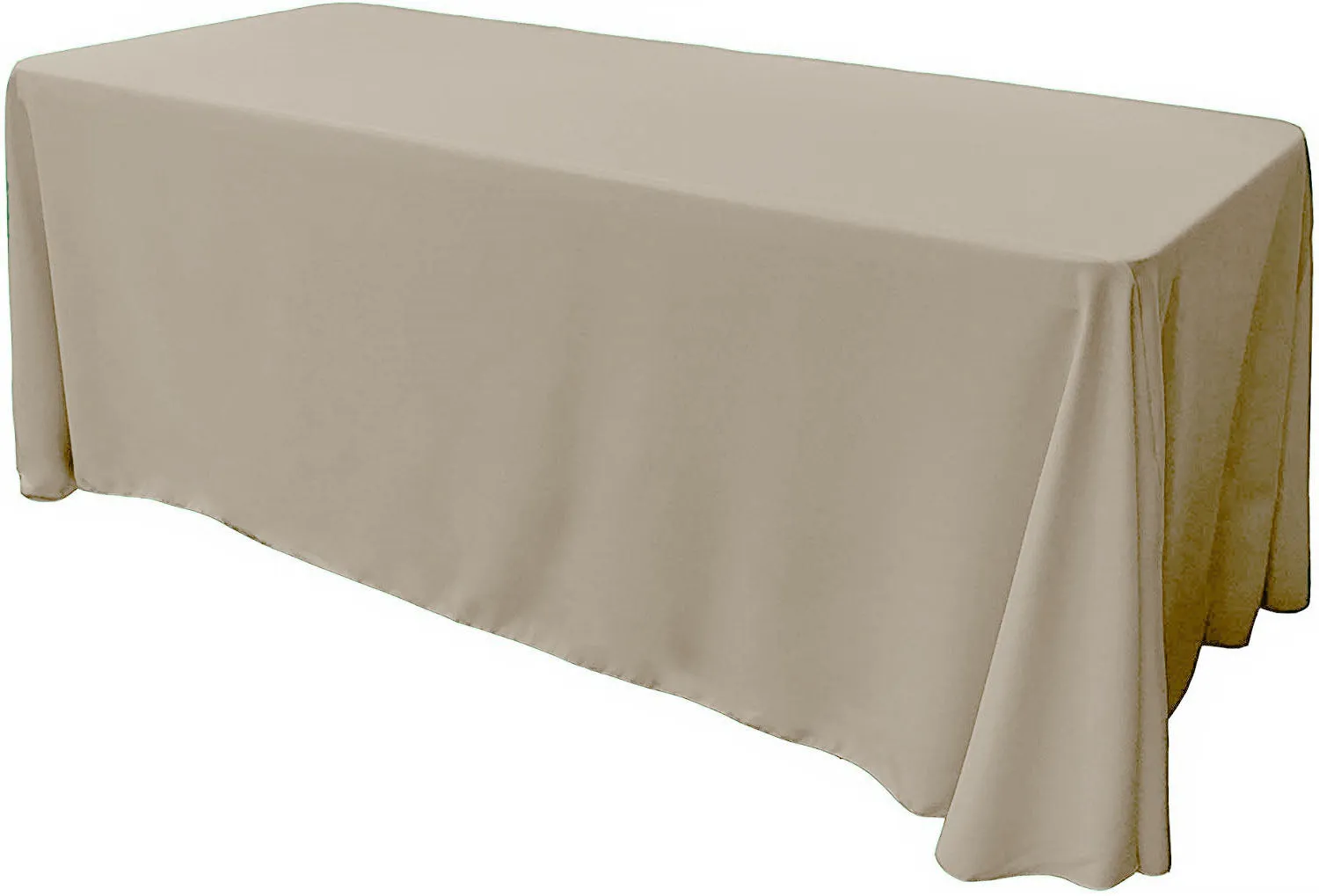 90" X 132" Rectangular Seamless Polyester Poplin Tablecloth, for Party/Wedding Tablecloth