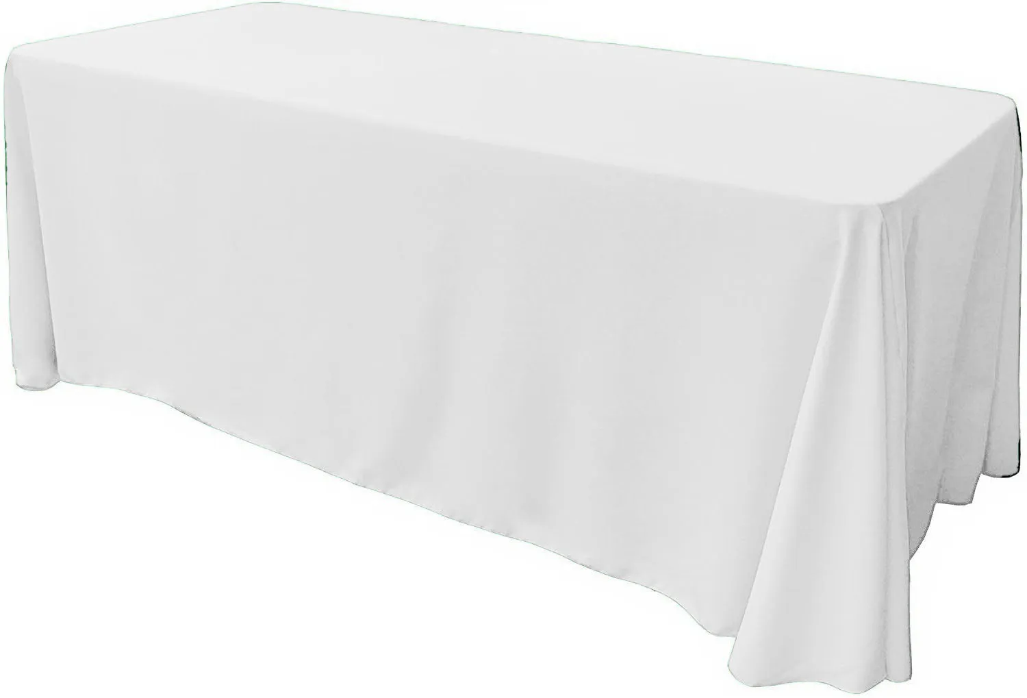 90" X 132" Rectangular Seamless Polyester Poplin Tablecloth, for Party/Wedding Tablecloth