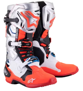 ALPINESTARS Limited Edition Vision Tech 10 Boots - Black/White/Silver/Red - US 8 2010020-1283-8