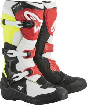 ALPINESTARS TECH 3 BOOTS BLACK/WHITE/YELLOW SZ 05 2013018-1053-5