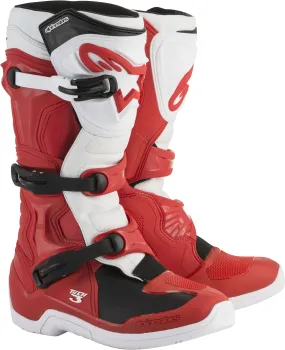 ALPINESTARS TECH 3 BOOTS RED/WHITE SZ 06 2013018-32-6