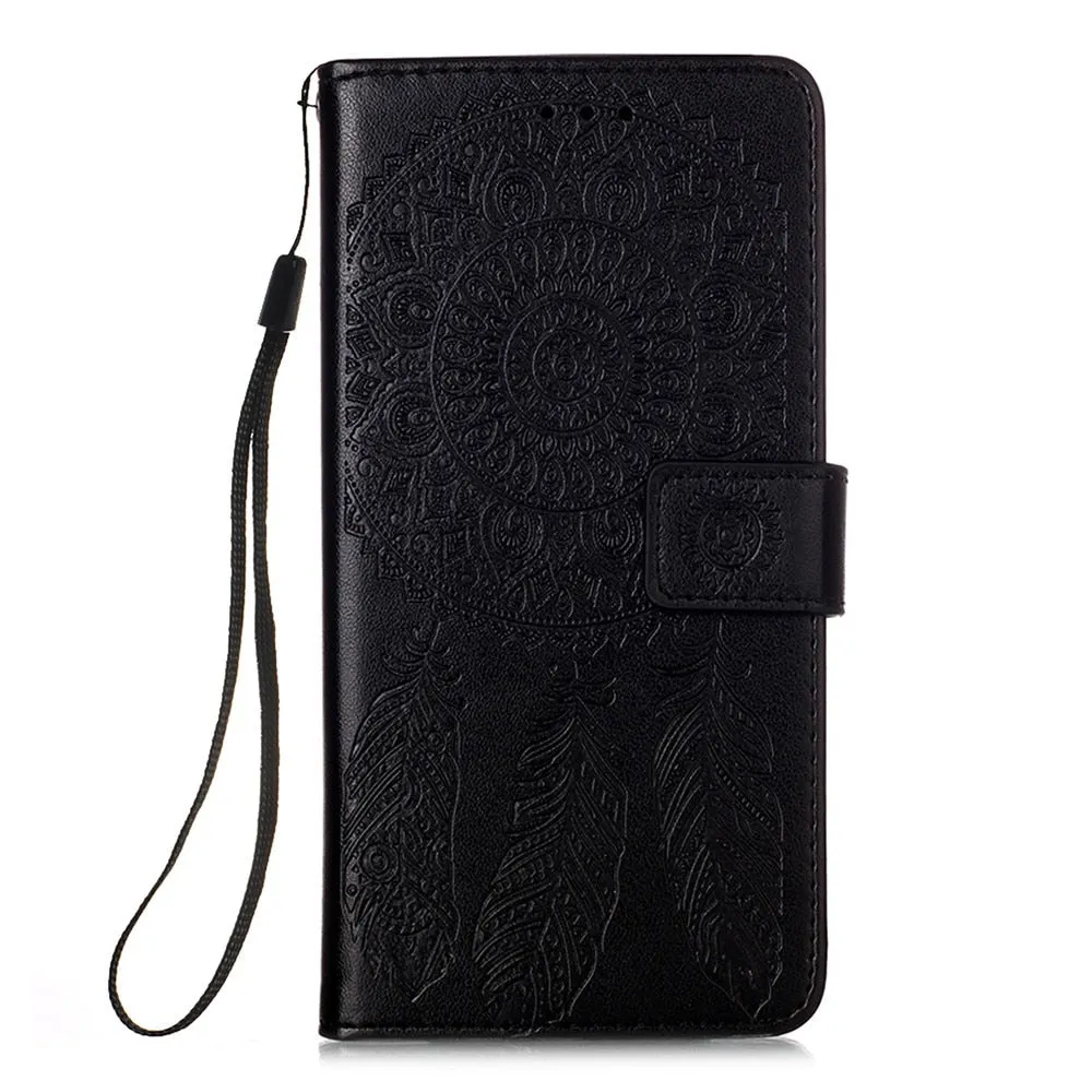 Anymob iPhone Case Embossed Book Style Flip Wallet PU Leather With Card Slot