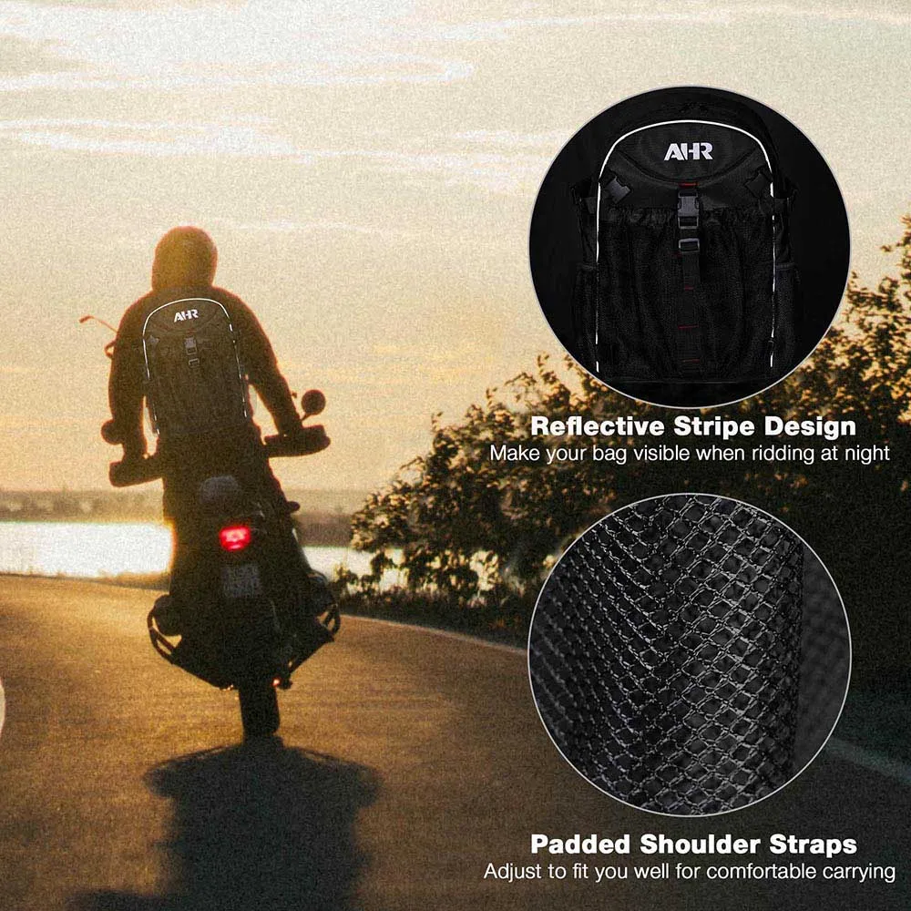 DIY Motorcycle Helmet Backpack Water Resistance Basketball Holder