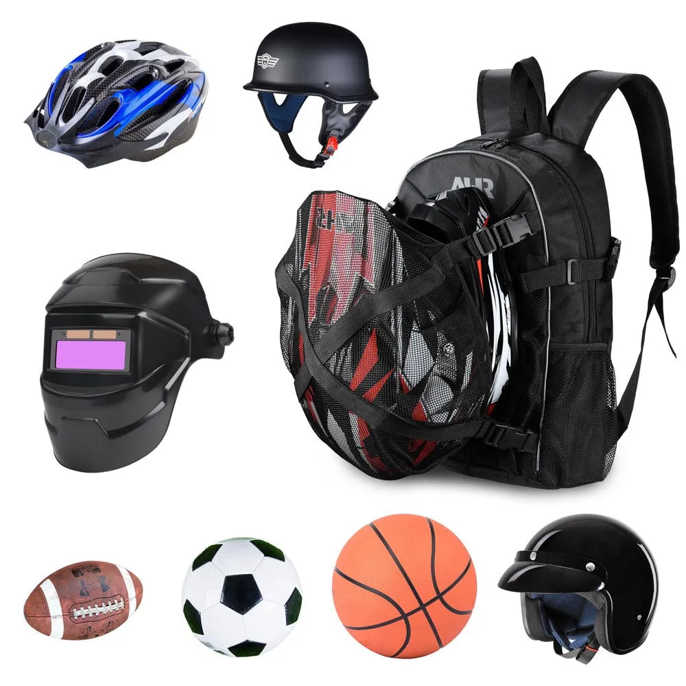 DIY Motorcycle Helmet Backpack Water Resistance Basketball Holder