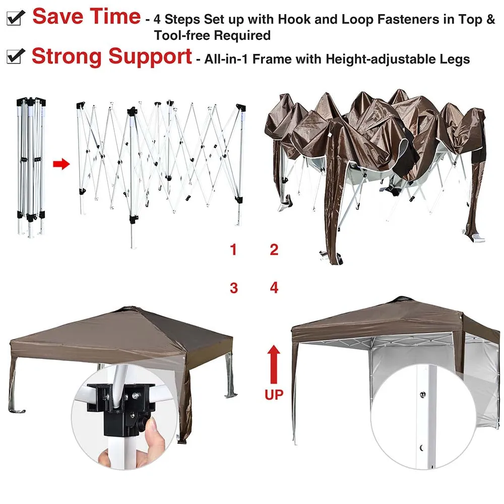 DIY Waterproof 10x10ft Pop Up Canopy EZ up Tent with Bag