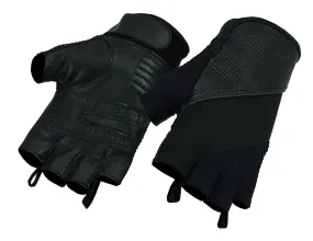 DS7 Leather/ Textile Fingerless Glove