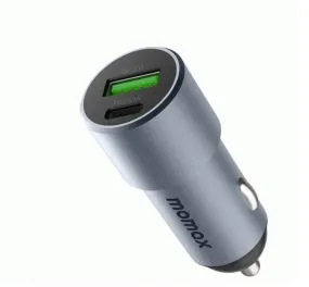 Dual Port Car Charger 38W - Space Grey