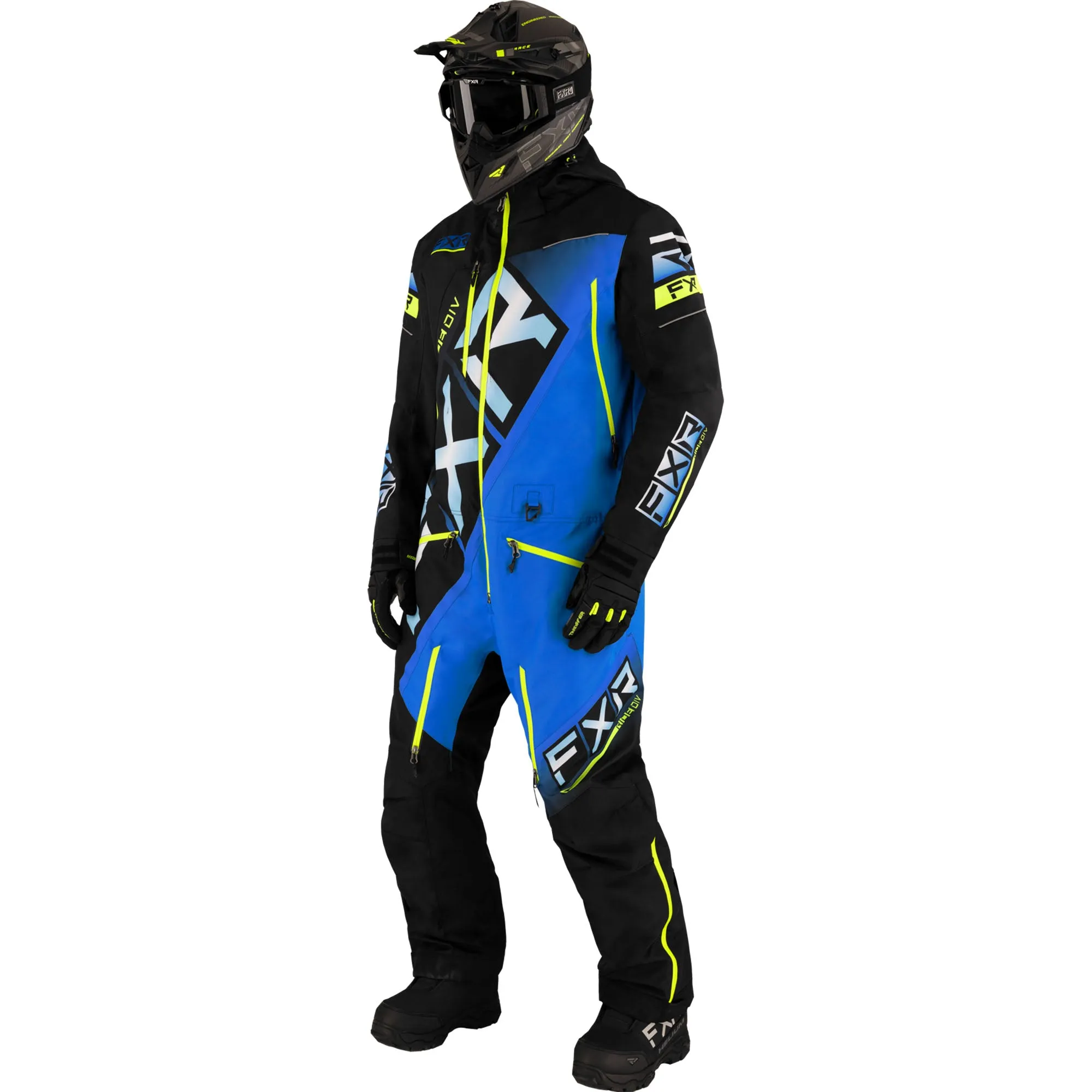 FXR CX Lite Snowmobile Monosuit Black/Blue/HiVis