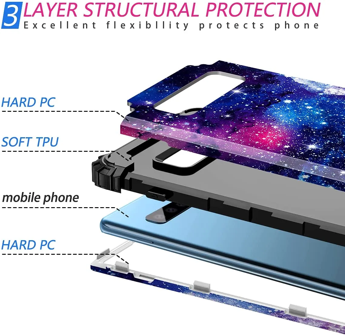 Galaxy S10 Glow The Dark Heavy Duty Shockproof Case