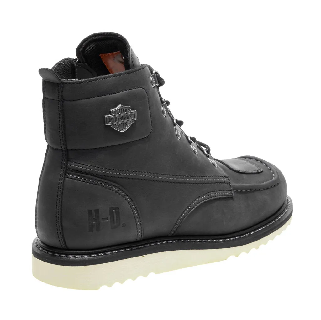 Harley Davidson Mens Boots Hagerman Casual Lace-Up Zip-Up Ankle Leather - UK 10