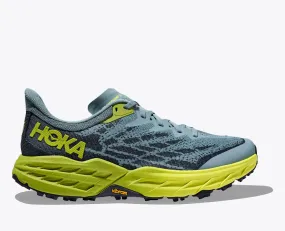 HOKA Men's Speedgoat 5 Wide - Stone Blue/Dark Citron