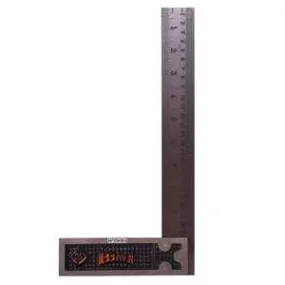 Homdum Carpenter try square with 6inch steel ruler scale heavy duty 90 degree woodworking tool for engineer metal works size 6”