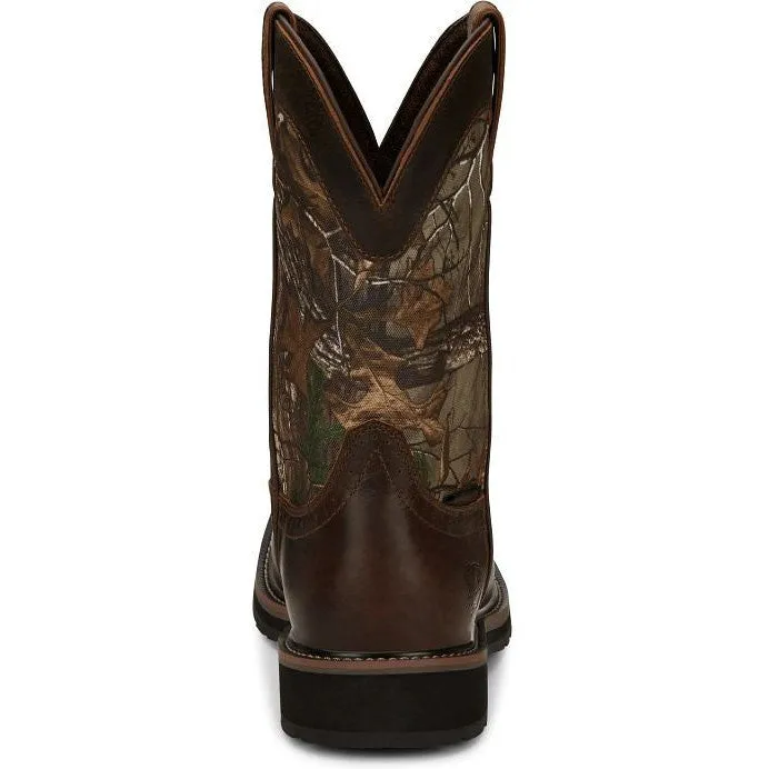 Justin Men's Trekker 11" Waterproof Western Work Boot - Realtree - SE4676