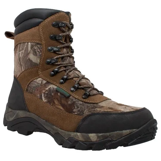 Men's 400G 10" Real Tree Brown Camo Waterproof Hunting Boot Leather Boots