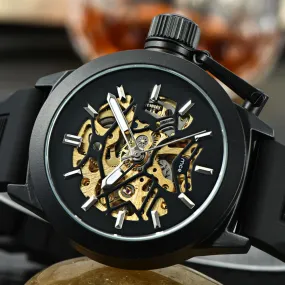 Mens Hollow Skeleton Casual Watch