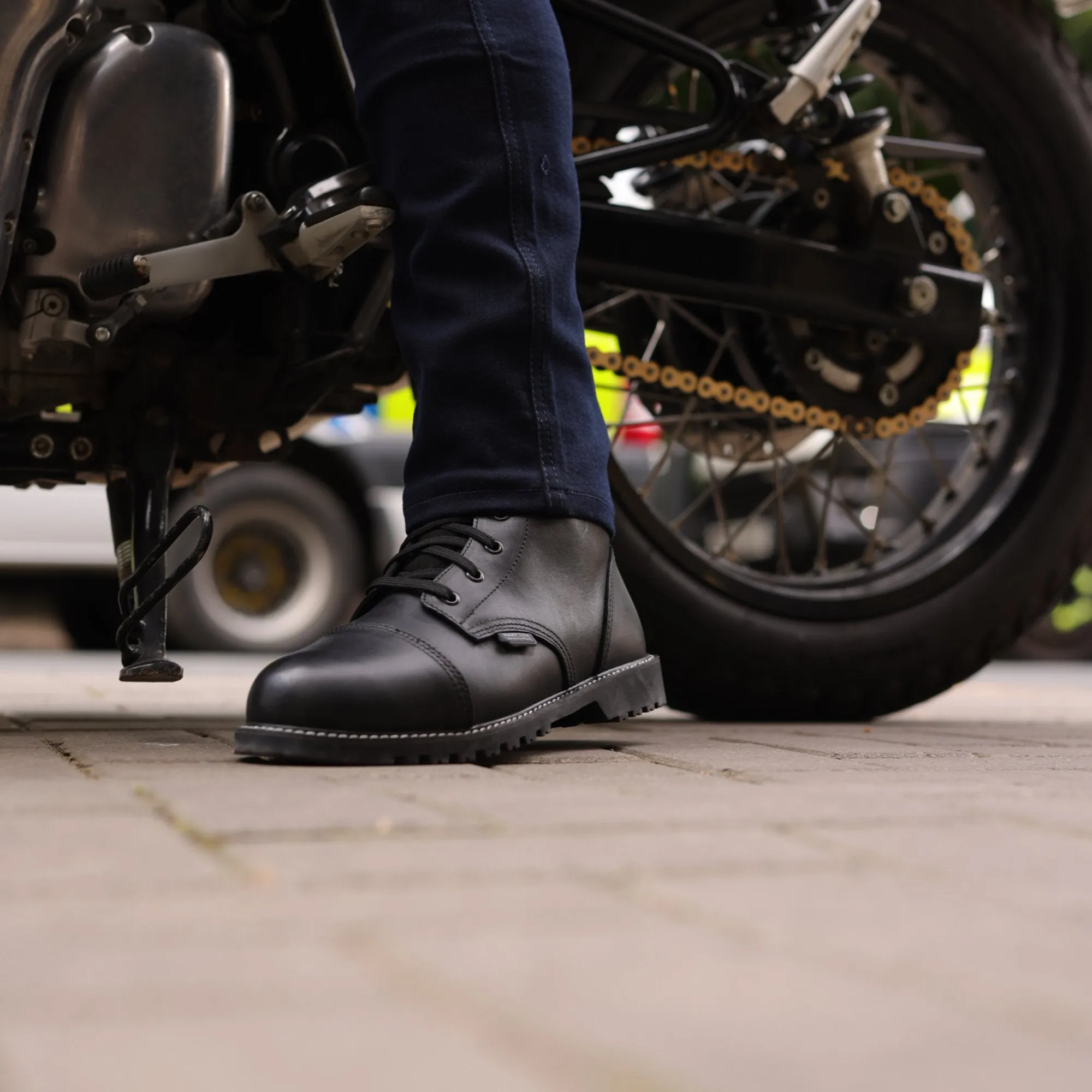 Oxford Merton 2.0 Waterproof Leather CE Motorcycle Boots - Black