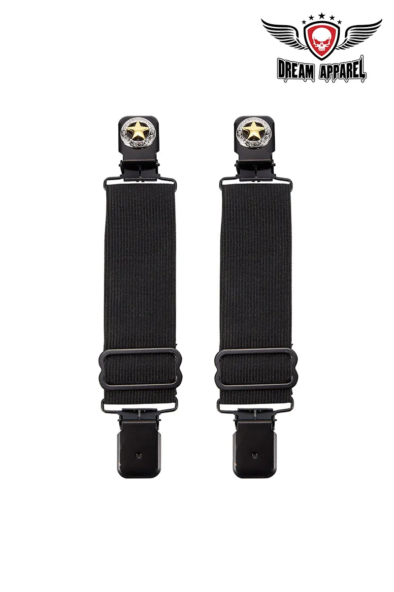 Police Star Black Alligator Boot Clips