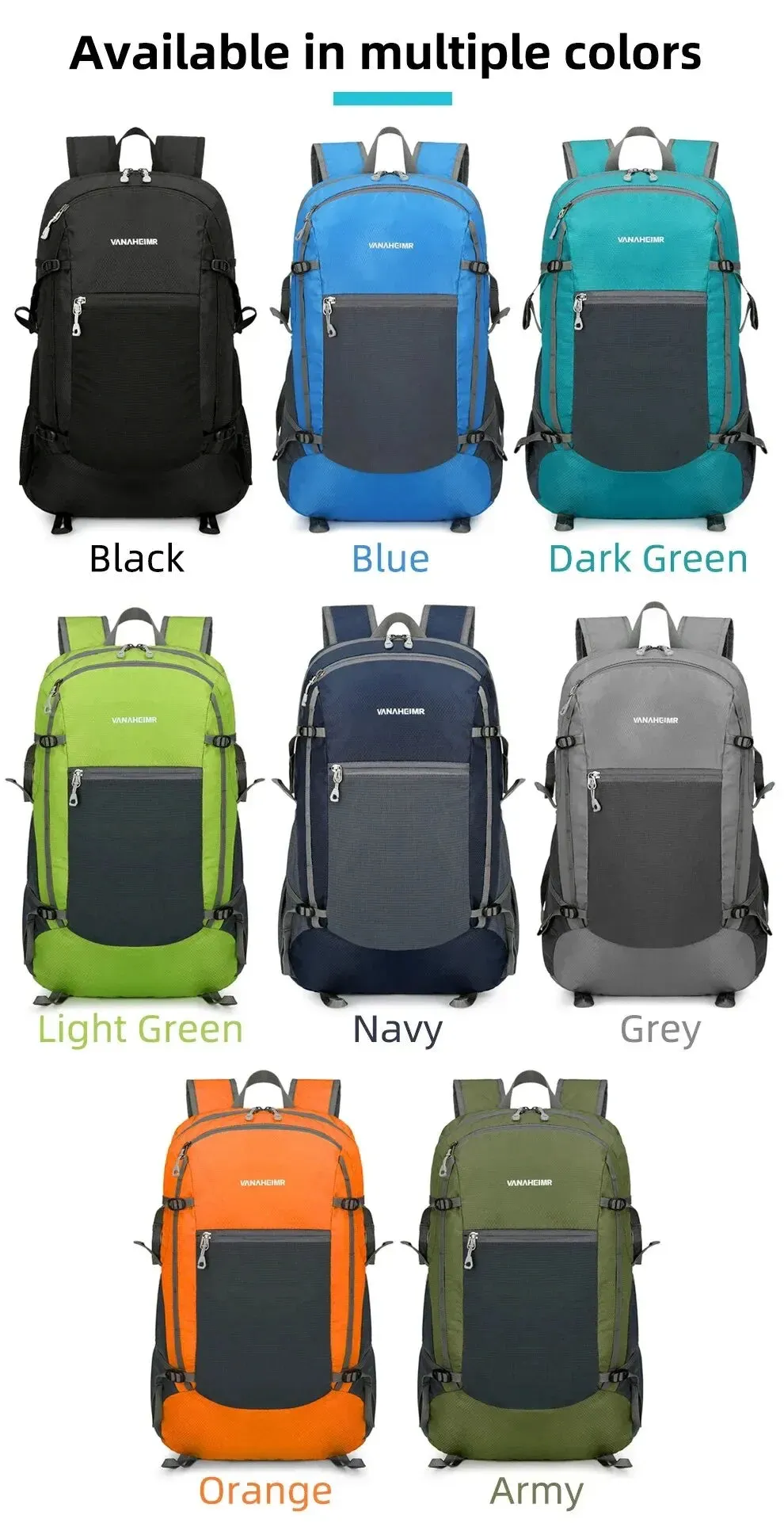 Portable Foldable Waterpr Backpack Folding Mountaineering Bag Ultralight Outdoor Climbing Cycling Travel Knapsack Hiking Daypack