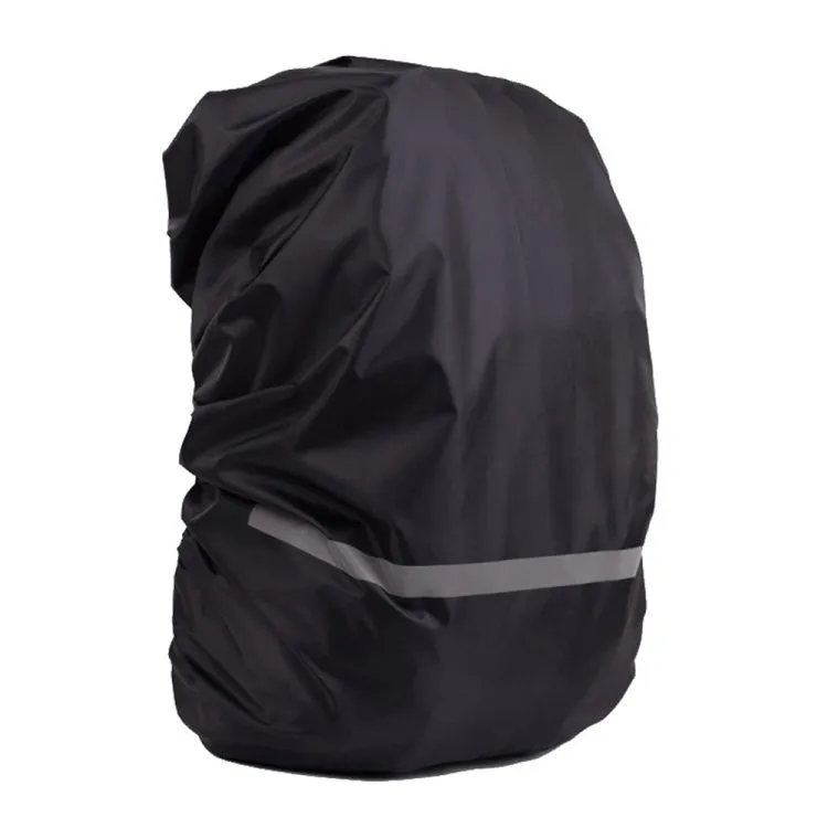 Reflective Light Waterproof Dustproof Backpack Rain Cover Portable Ultralight Shoulder Bag Protect Cover, Size:L(Black)