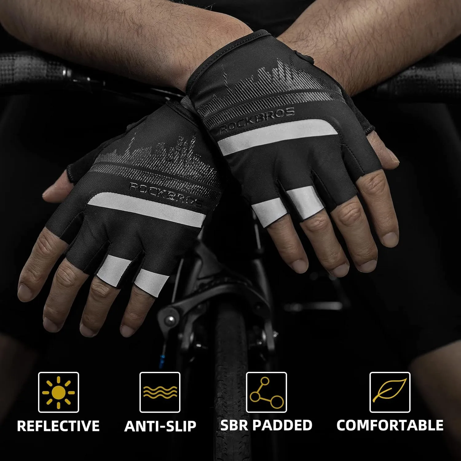 ROCKBROS Cycling Gloves Shock Absorbing Breathable