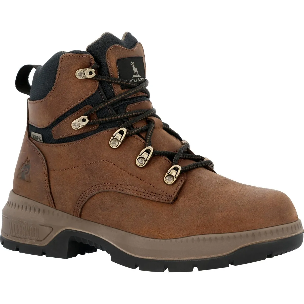 Rocky Worksmart Men's Waterproof Work Boots Rkk0457 In Brown