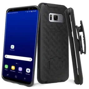 Samsung Galaxy S8 Plus Case, Rugged Slim Rotating Swivel Lock Holster Shell Combo Case for Galaxy S8 Plus, SM-G955