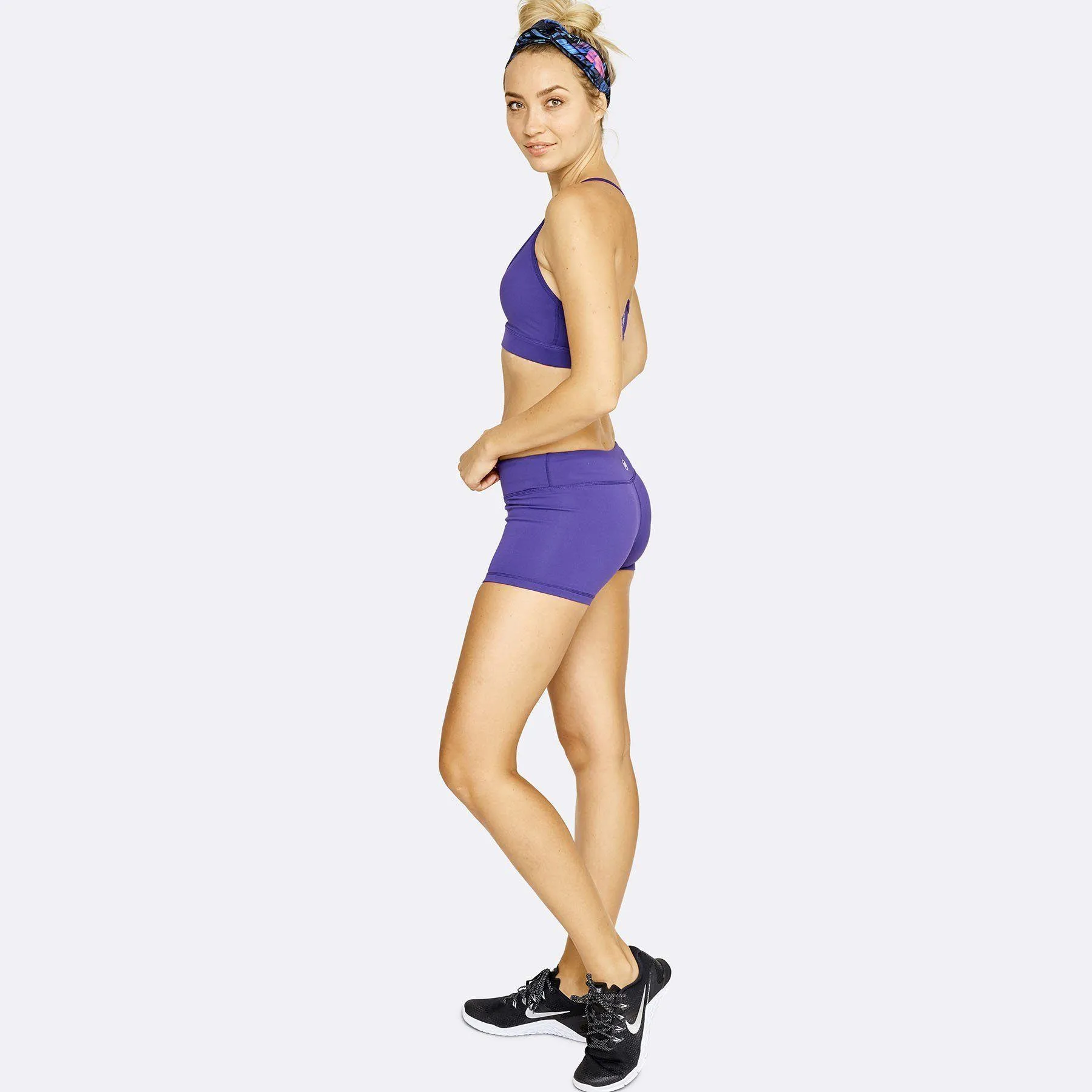 The WOD Life - Women's Swift Bra and Balance Shorts Set - Acai