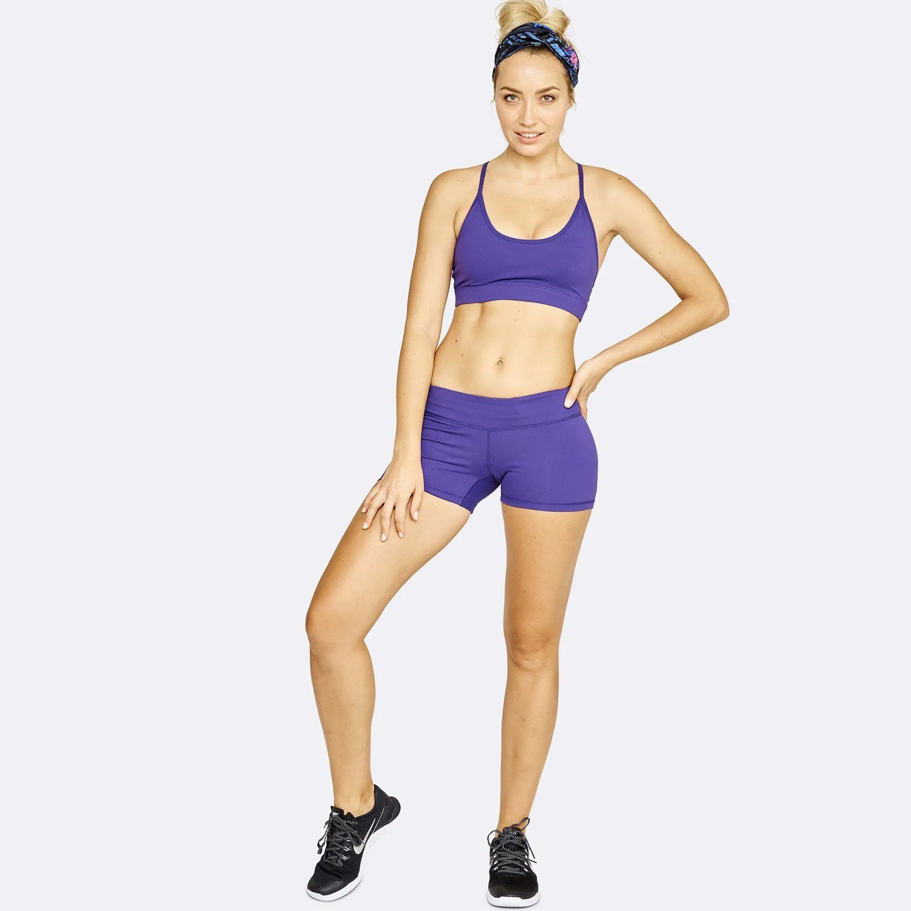 The WOD Life - Women's Swift Bra and Balance Shorts Set - Acai