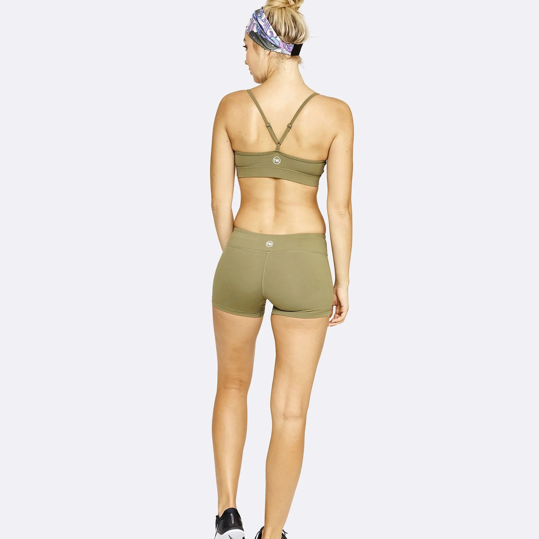 The WOD Life - Women's Swift Bra and Balance Shorts Set - Khaki