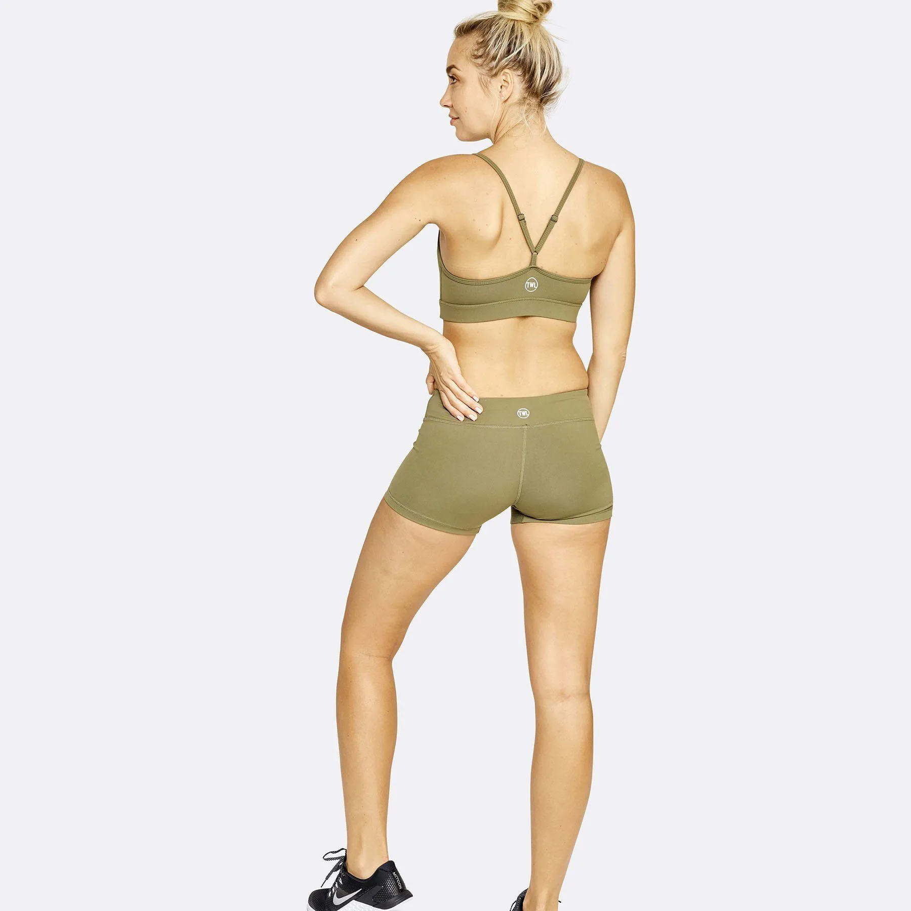 The WOD Life - Women's Swift Bra and Balance Shorts Set - Khaki