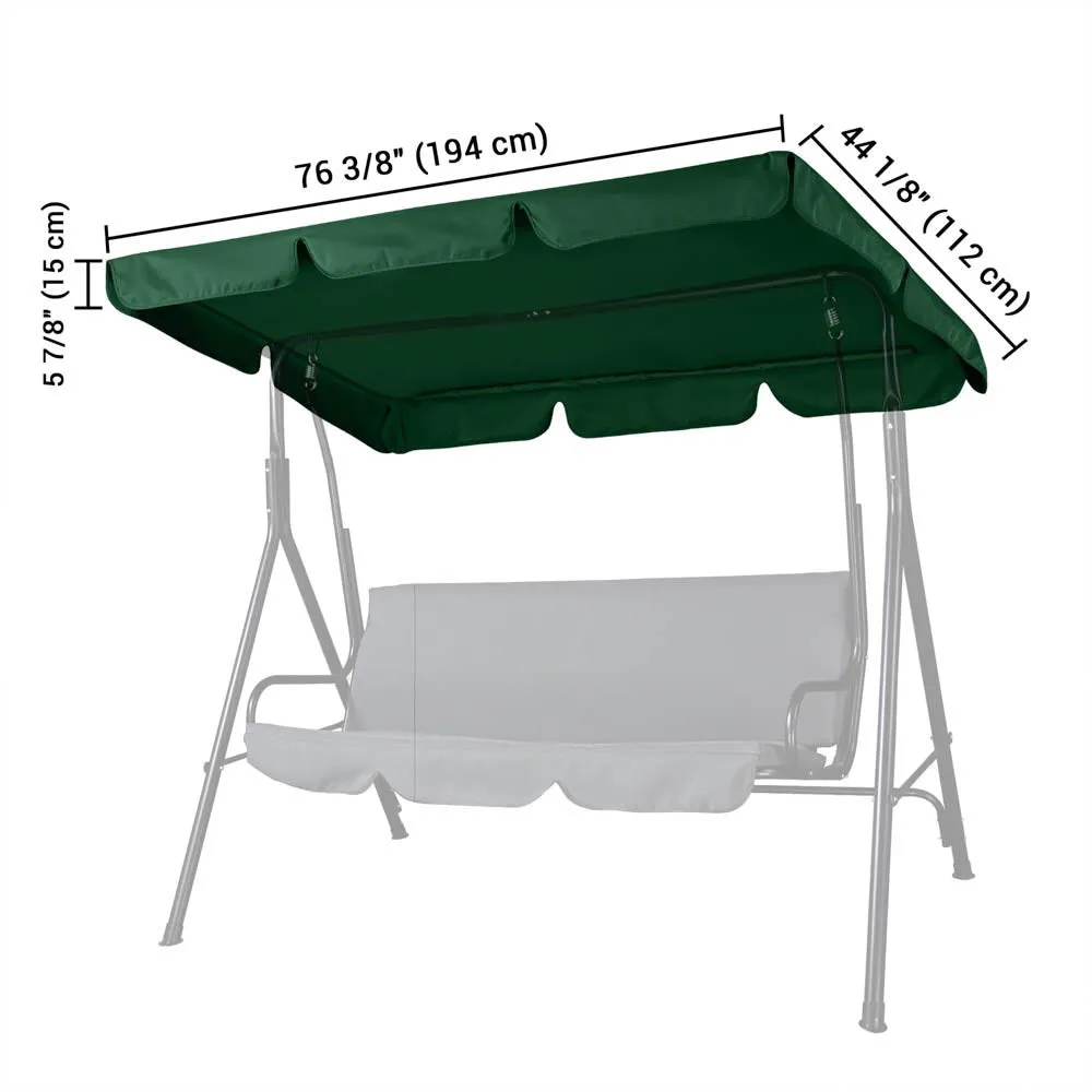 TheLAShop Outdoor Patio Swing Canopy Replacement 76x44in