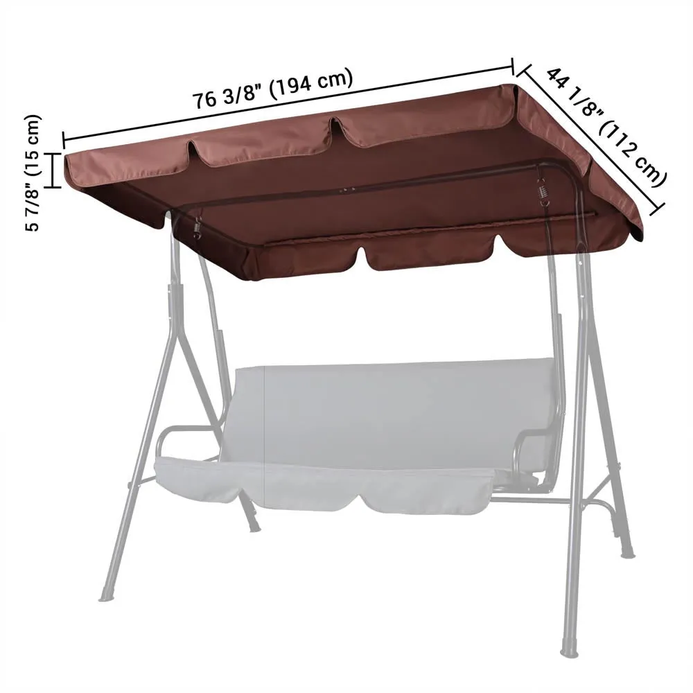 TheLAShop Outdoor Patio Swing Canopy Replacement 76x44in