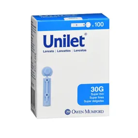 Unilet Super Thin 30G Lancets Single-Use Sterile 100 Each By Lancet