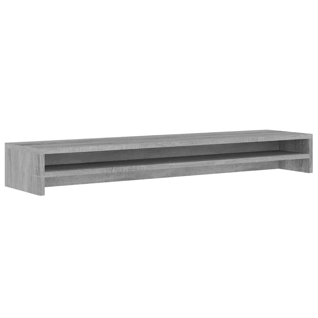 vidaXL Monitor Stand Grey Sonoma 100x24x13 cm Engineered Wood