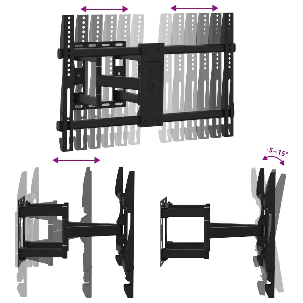 vidaXL TV Wall Mount for 37-80 Inch Screen Max VESA 600x400 mm 40kg