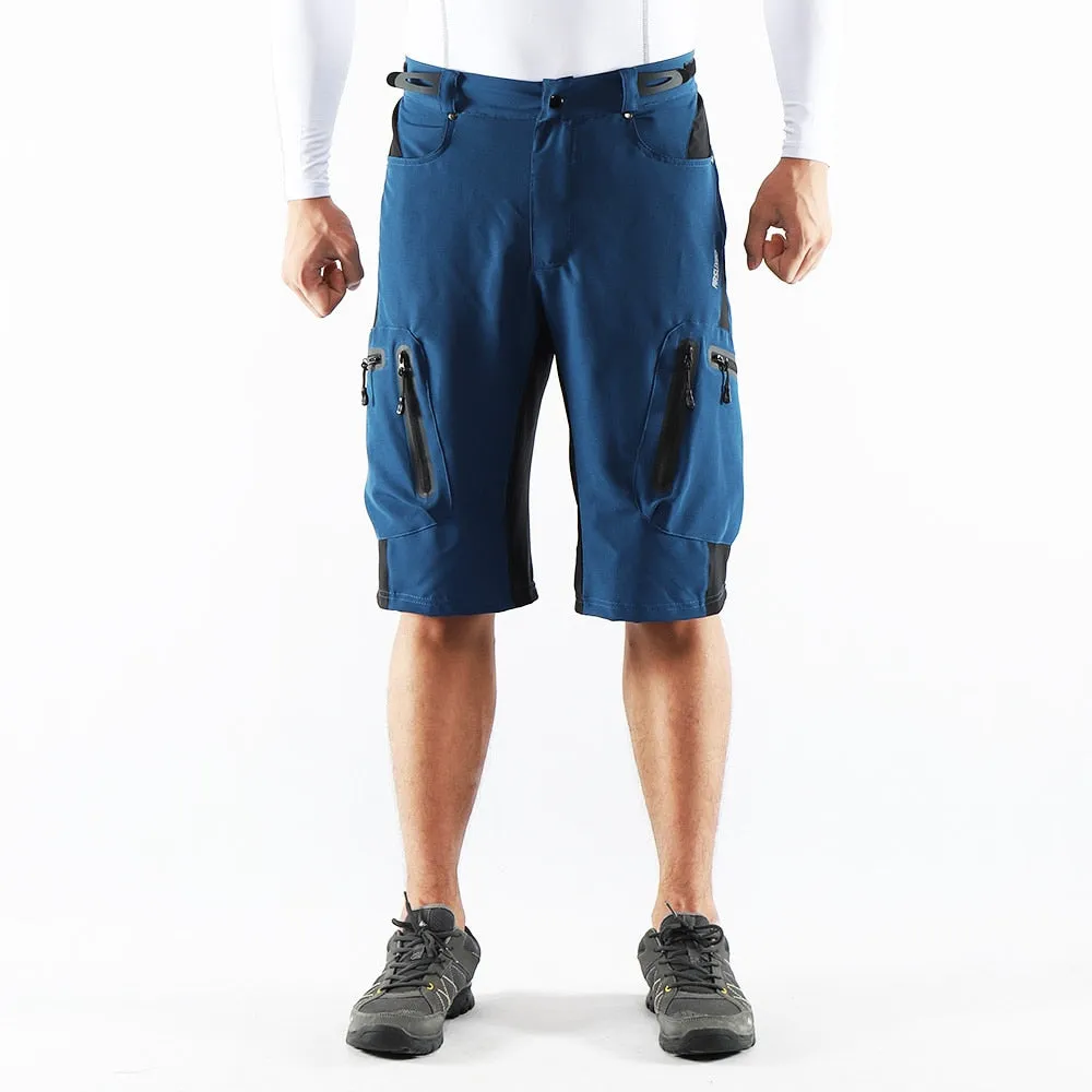 Water Resistant Loose Fit Knee Length Male Cargo Cycling Shorts (13 colors)