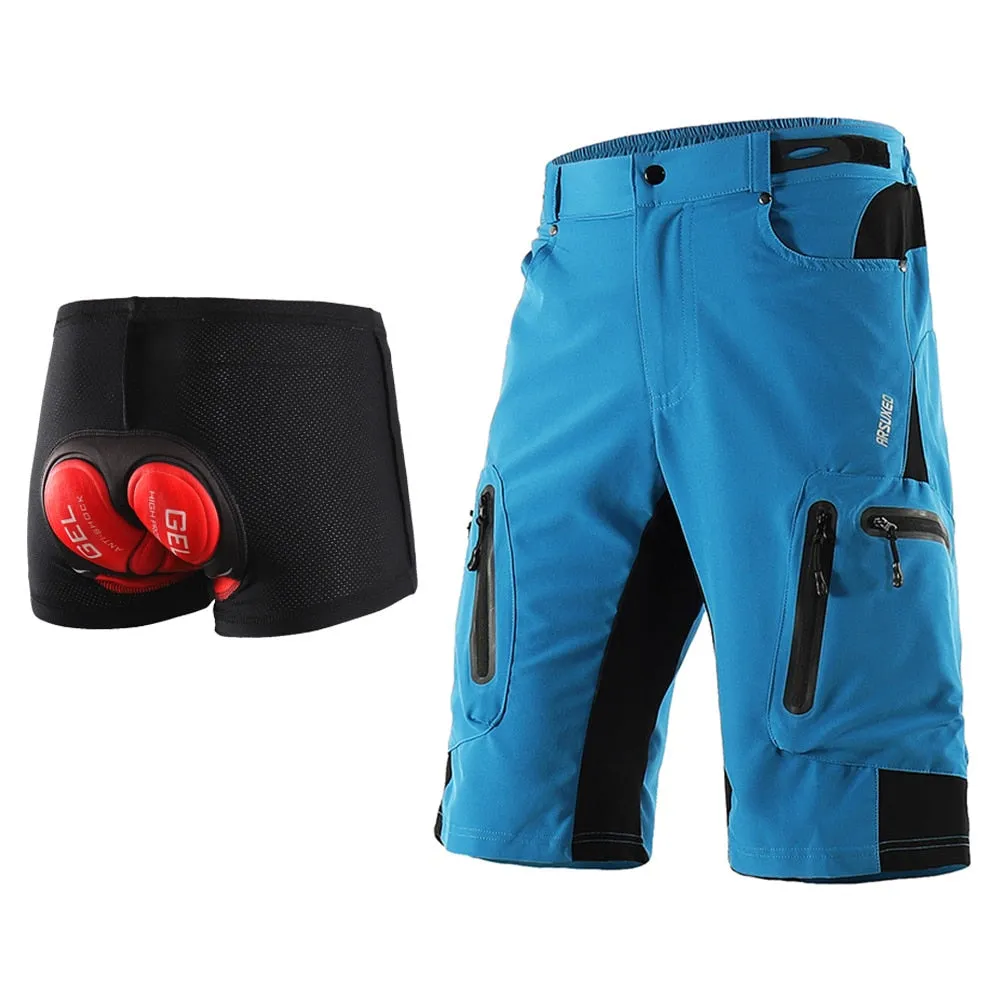 Water Resistant Loose Fit Knee Length Male Cargo Cycling Shorts (13 colors)