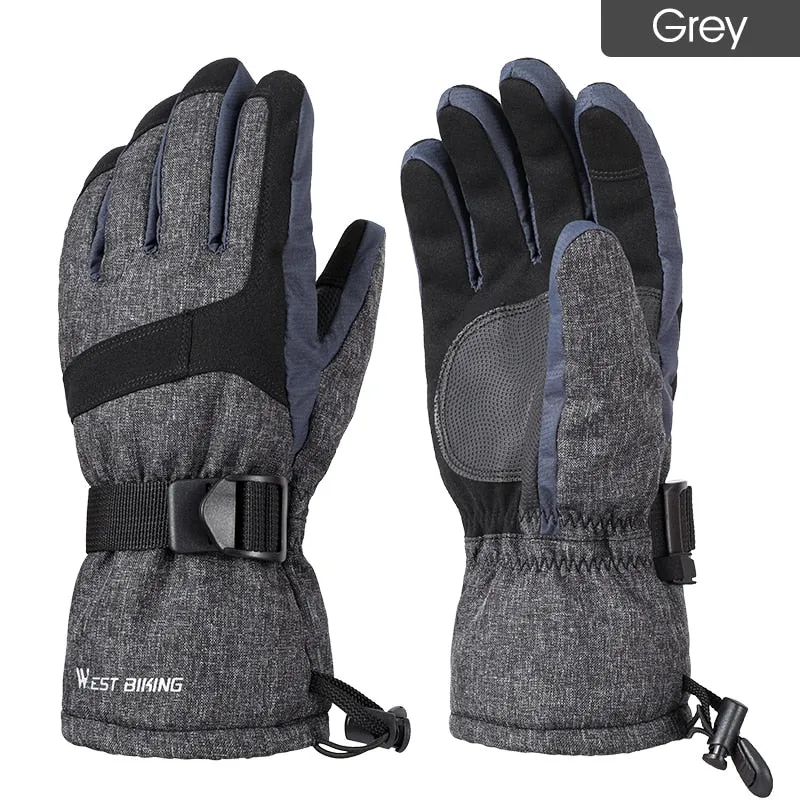 Winter Thermal Gloves Cycling Skiing Full Finger Gloves Outdoor Sports Waterproof Touch-screen Ski Snow Gloves