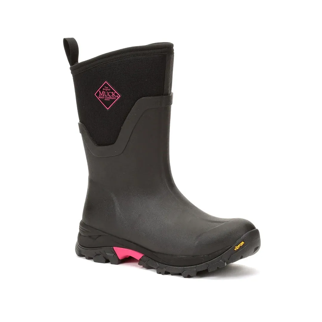 Women's Arctic Ice Vibram® AG All Terrain Short Boots Black/Pink by Muckboot