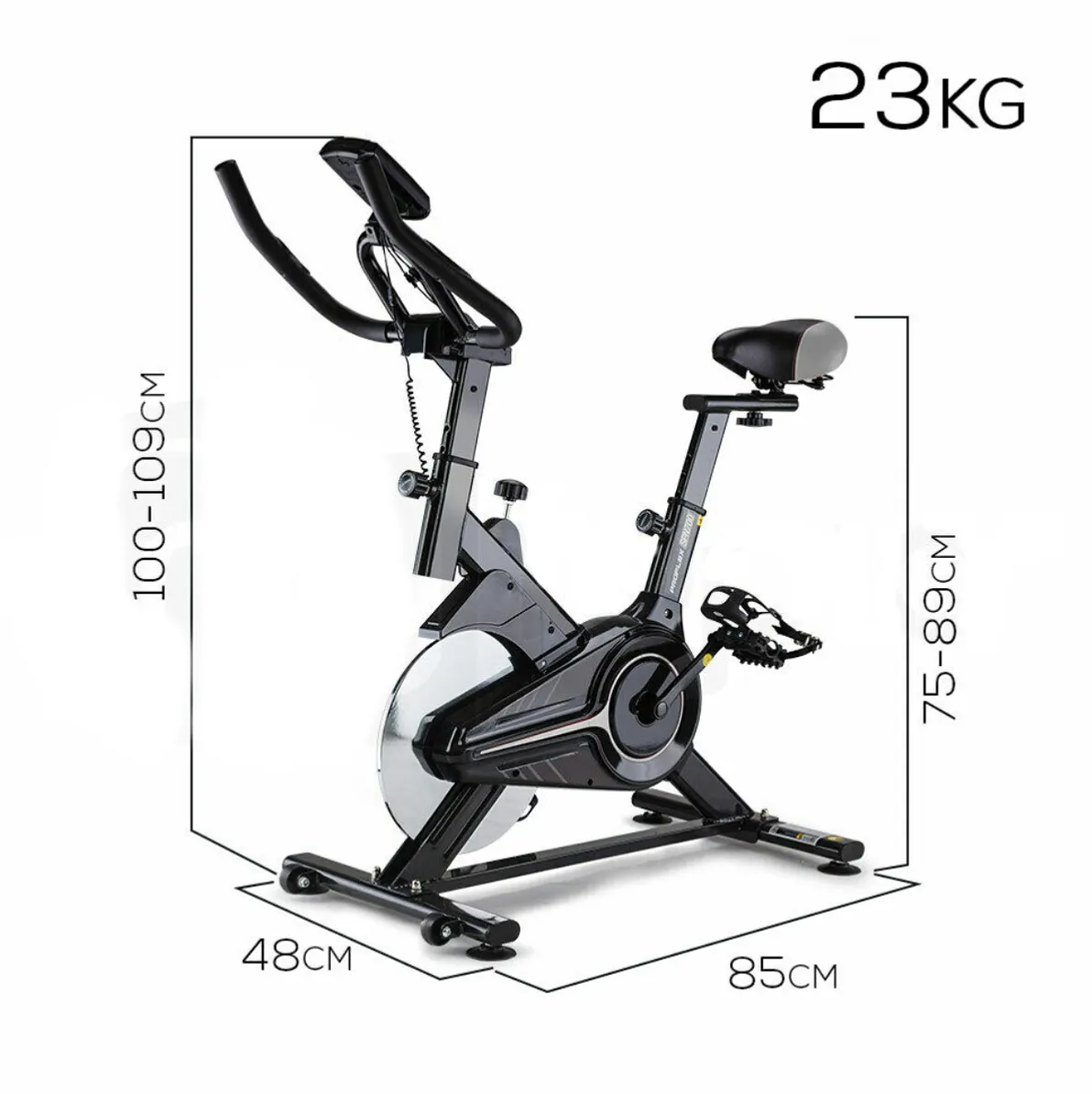 z Spin Exercise Bike Cycling Flywheel Fitness Commercial Home Workout Gym Grey